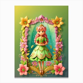 Fairy Princess In A Frame Canvas Print