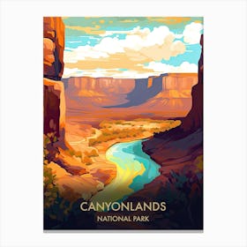 Canyonlands National Park Travel Poster Illustration Style 4 Canvas Print