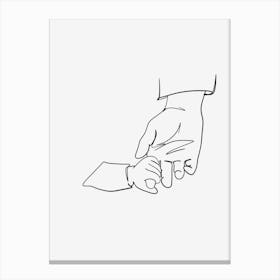 Hand Holding A Child Mothers day Canvas Print