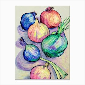Onion Fauvist vegetable Canvas Print