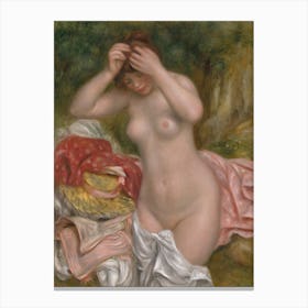 Bather Arranging Her Hair (1893), Pierre Auguste Renoir Canvas Print
