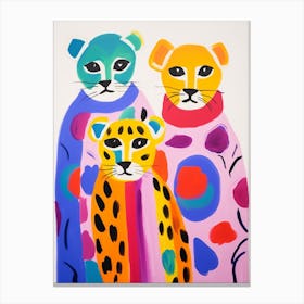 Colourful Kids Animal Art Cheetah 1 Canvas Print