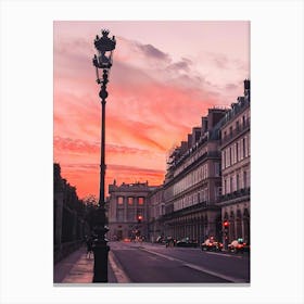 Sunset In Paris Canvas Print