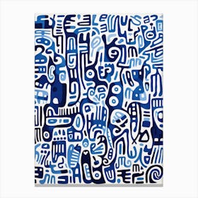 'Blue And White' 4 Canvas Print