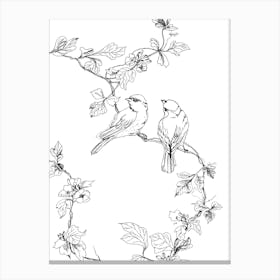 Ink Birds No 144 by Aga Szafranska Canvas Print