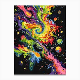 Galaxy Swirl Painting Canvas Print
