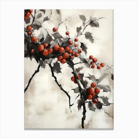 Holly Berries Canvas Print