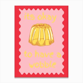 Jelly Poster Pink Canvas Print