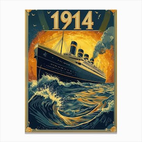 Aihrgdesign A Vintage Travel Poster Of A Grand Steamship Emba 87201846 3e40 4c66 B7f0 25e0386db172 3 Canvas Print