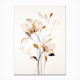 Floral Harmony: Abstract Line Art Poster Canvas Print