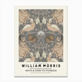 William Morris Beige Birds Poster Canvas Print