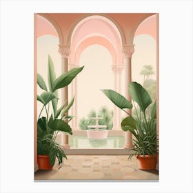 Room With A Fountain Canvas Print
