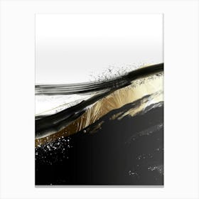 Abstract Black And Gold Painting 96 Canvas Print