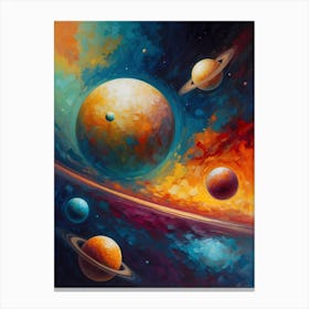 Planets In Space 6 Canvas Print