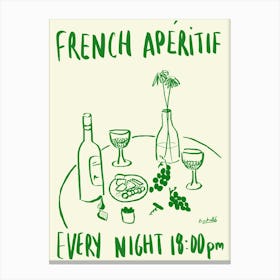 French Aperitif Art Print Canvas Print