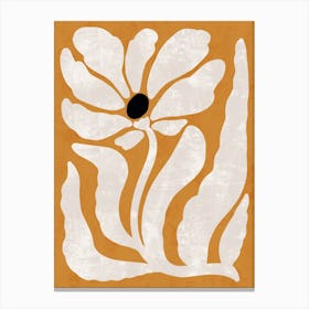 Flower In Orange And White Canvas Print