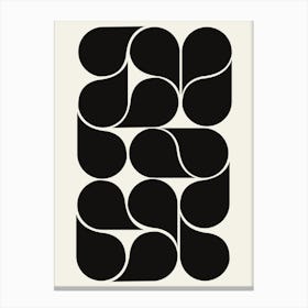 Black  Shapes Abstract Canvas Print