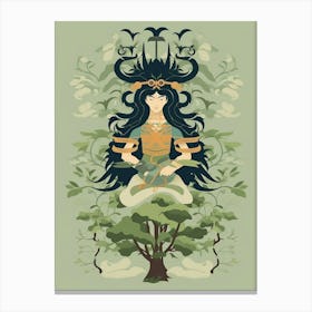 Japanese Fjin Wind God Illustration 11 Canvas Print