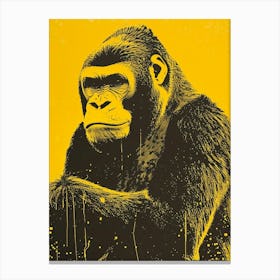 Yellow Gorilla 1 Canvas Print