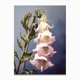 Floral Illustration Foxglove 2 Canvas Print