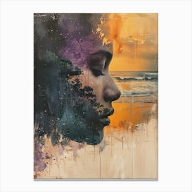 Of A Woman'S Face Canvas Print