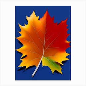 Maple Leaf Vibrant Inspired 4 Canvas Print