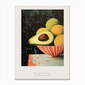 Art Deco Avocado Bowl 3 Poster Canvas Print