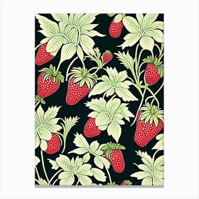 Alpine Strawberries, Plant, William Morris Style 2 Canvas Print