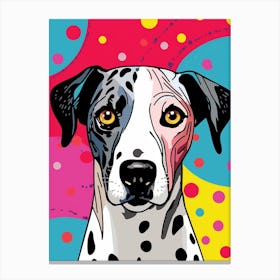 Pop Art Dog Cartoon Style 4 Canvas Print