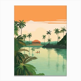 Samoa 2 Travel Illustration Canvas Print