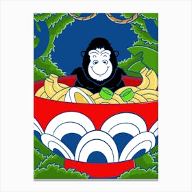 Ramen And Gorilla Canvas Print