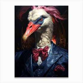 Duck In A Suit 2 Canvas Print