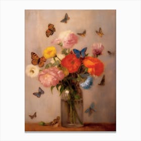 Butterflies Inspired by Odilon Redon Canvas Print