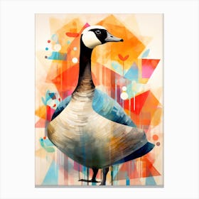 Bird Painting Collage Goose 1 Canvas Print