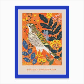 Spring Birds Poster Eurasian Sparrowhawk 2 Canvas Print