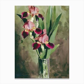 Iris In A Vase 1 Canvas Print