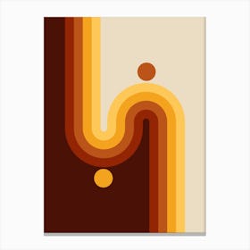 Midcentury Modern Geometric Arch Sun Abstract 7 In Classy Vibes 01 Canvas Print
