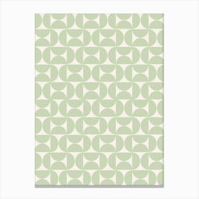 Mid Century Pastel Green Canvas Print