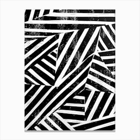 Black And White Stripes 3 Canvas Print