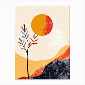 Celestial Reflections In Modernist Form Mid Century Style Canvas Print