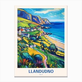 Llandudno Wales  3 Uk Travel Poster Canvas Print