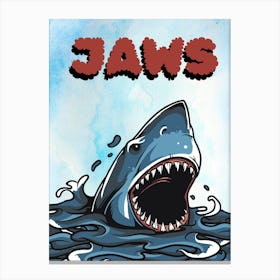 Jaws Films Canvas Print