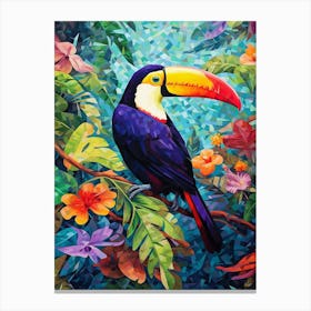 Vibrant Plumage: Toucan Jungle Bird Print Canvas Print