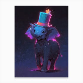 Elephant In A Top Hat 1 Canvas Print