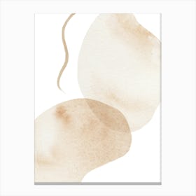 Beige Watercolor Painting 1 Canvas Print