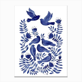 Blue Birds 1 Canvas Print