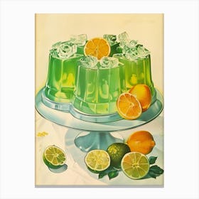 Lime Green Jelly Vintage Cookbook Inspired 2 Canvas Print
