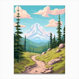 Mount Robson Provincial Park Canada 1 Hike Illustration Canvas Print