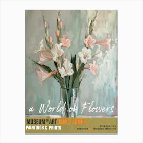 A World Of Flowers, Van Gogh Exhibition Gladiolus 4 Canvas Print