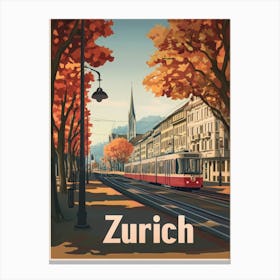 Aihrgdesign A Classic 1960s Travel Poster For Zurich Showcasi 83a18329 C649 4961 975d 80b14bcf05dc 1 Canvas Print